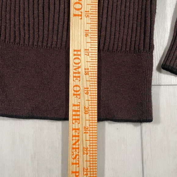 Varley Women Medium Carmen Zip Through Rib Knit Pullover Sweater Cardigan Brown - Picture 10 of 12